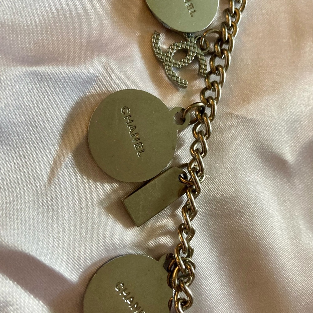 Chanel Silver and Turquoise Charm Necklace - Picture 5 of 6